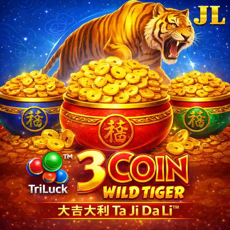 3 Coin Wild Tiger Slot Game Banner